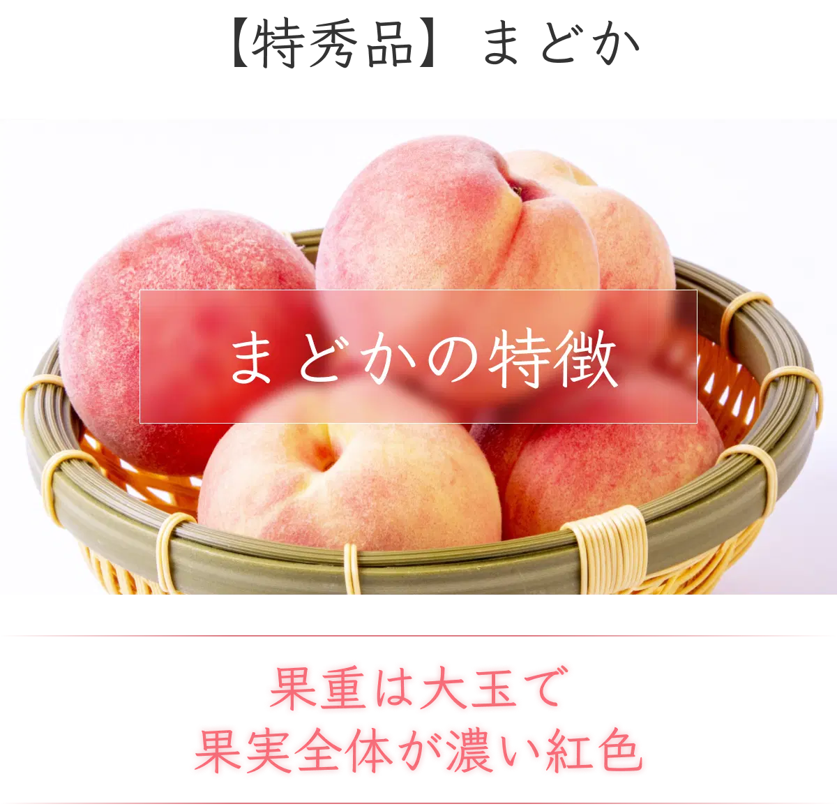 特秀品】まどか 桃 | 【公式】JAふくしま未来のお取り寄せギフト通販